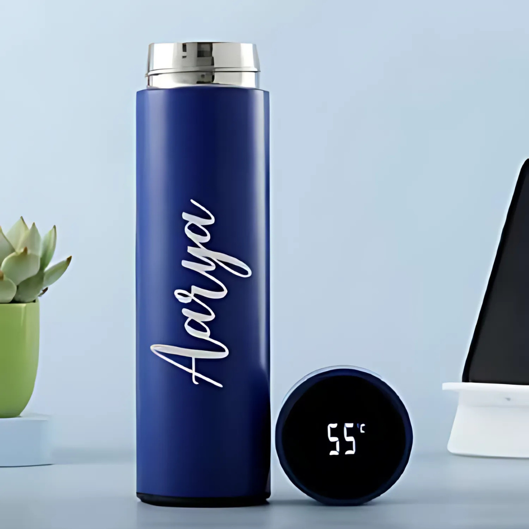 Personalized Water Bottle with Temperature Display - 500 ML