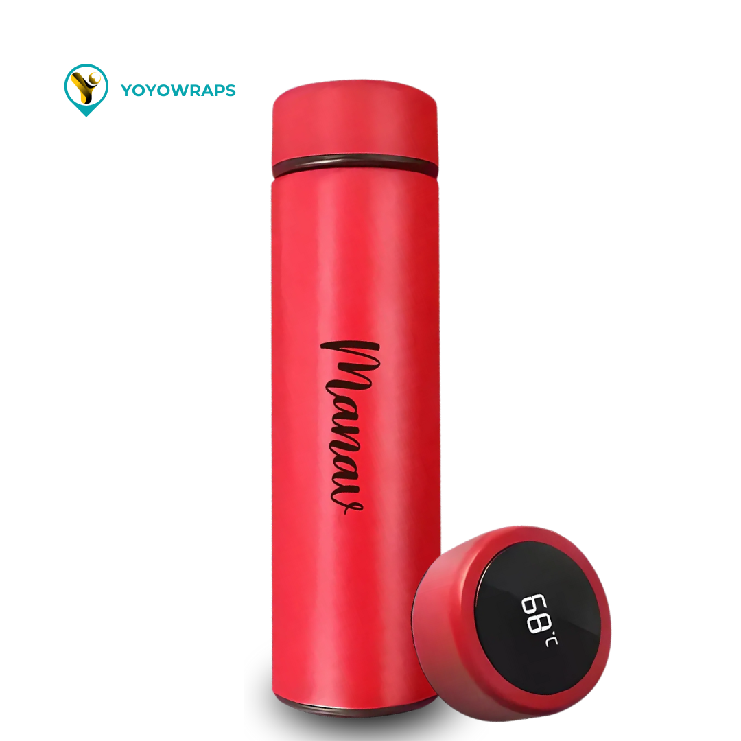 Personalized Water Bottle with Temperature Display - 500 ML